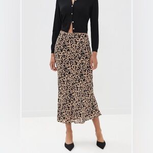 Reformation Leopard Print Midi Skirt, size 4